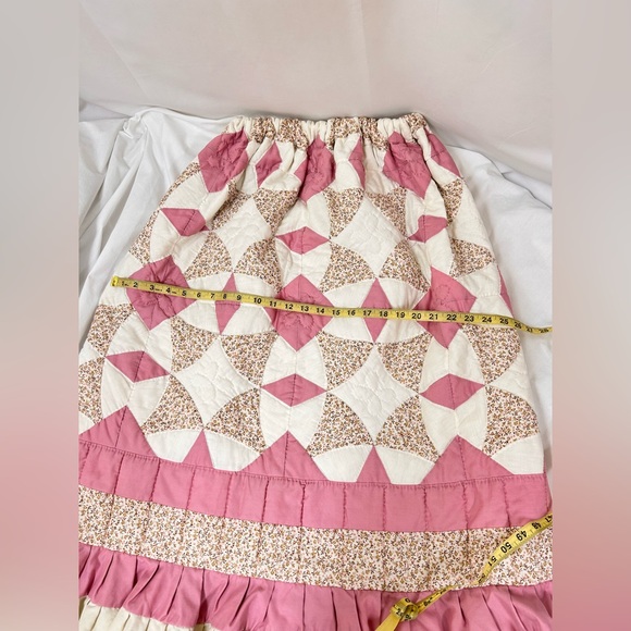 Calico Trading Co. Upcycled Cottage Quilt Patchwork Maxi Skirt Size Small - Picture 9 of 9